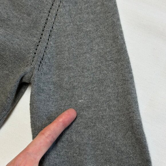 Y2K American Eagle Womens Gray Cardigan Sweater Small Button Up Preppy Top 2000s - Picture 6 of 10